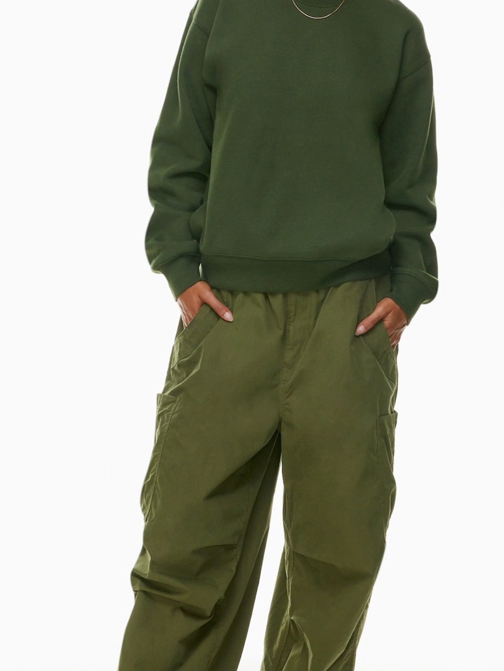 Aritzia Olive Green Crewneck Sweater - Picture 5 of 7